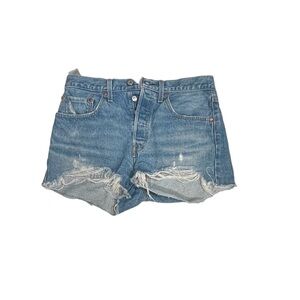 Levi's 501 High Rise Distressed Shorts